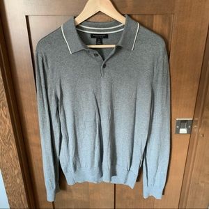 Banana Republic grey polo sweater
